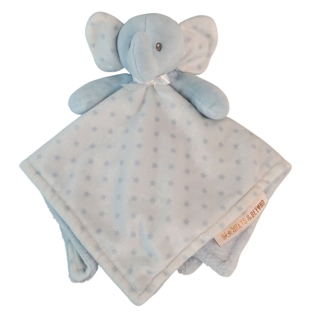 Blankets‎ & Beyond Blue Elephant Lovey Star Print Baby Security Blanket